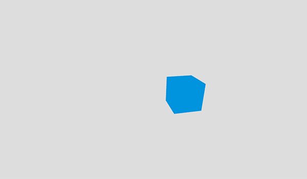 Three.js blaues Würfel-Demo