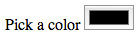 Bildschirmfoto des Farbeingabefelds in Chrome für Mac OSX