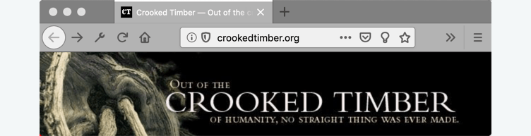 Browser Firefox ist grau. Die Tabs und die URL-Leiste des Browsers sind hellgrau. Der Tab-Text ist weiß und die URL-Leisten-Symbole sind dunkler grau.