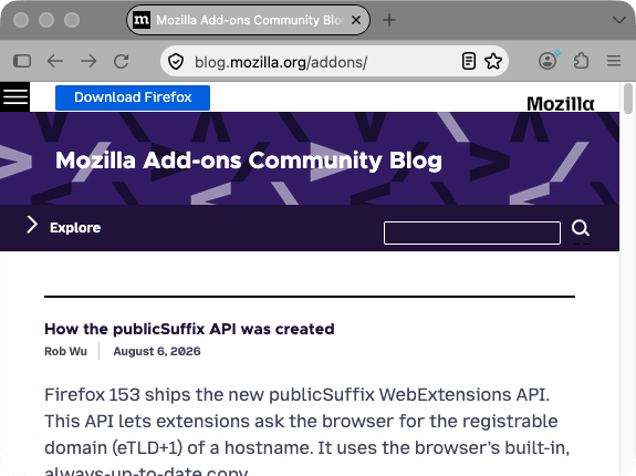 Firefox ist grau. Tabs und URL-Leiste sind heller grau. Der Tab-Text ist weiß und die Symbole in der URL-Leiste sind dunkler grau.